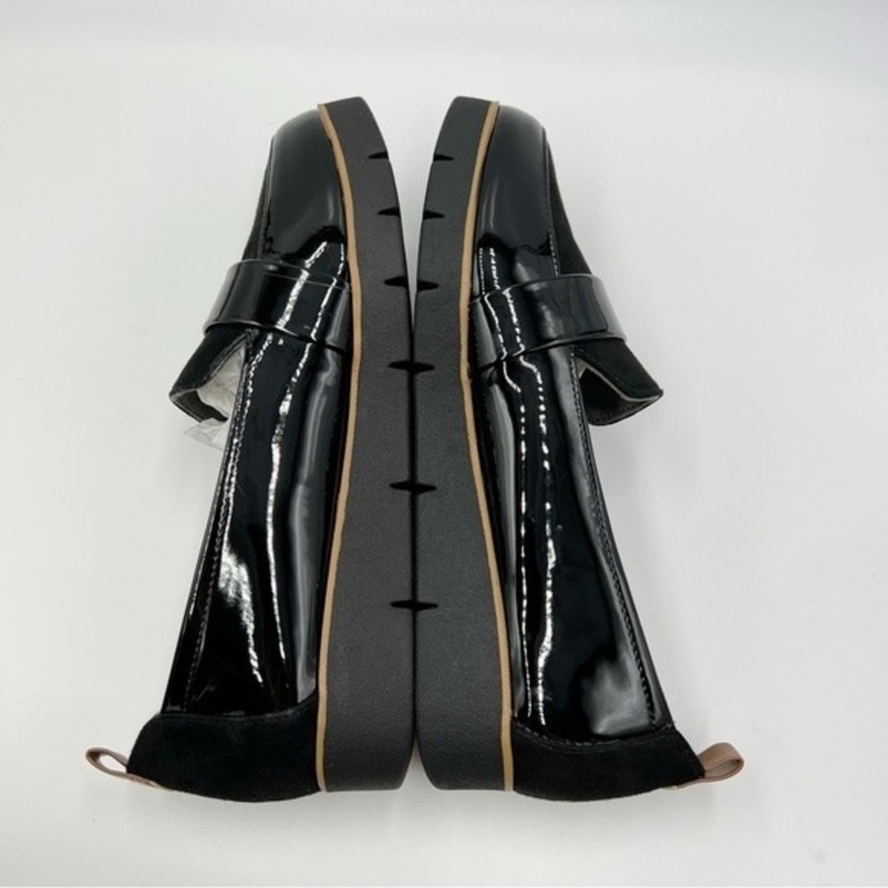 Dr Scholls Women's Webster Black Faux Suede & Patent Slip On Loafers Shoes 8.5 - Picture 7 of 13